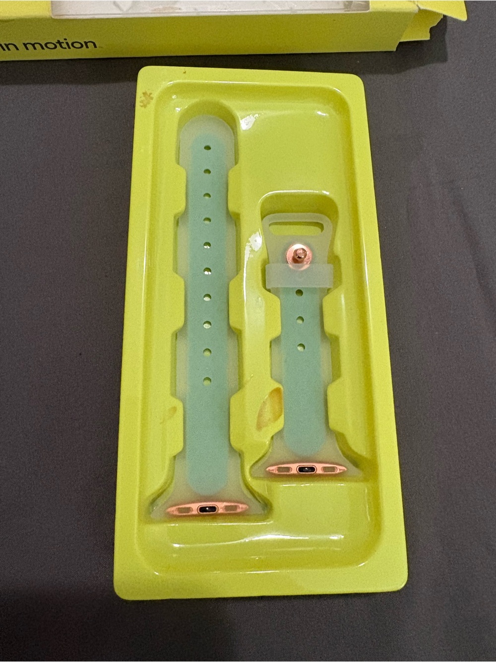 Mint Green Silicone Apple Watch Band with Rose Gold Hardware